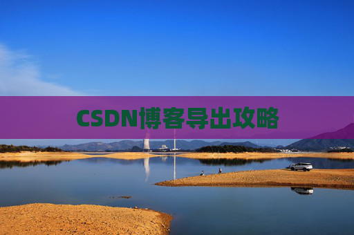CSDN博客导出攻略